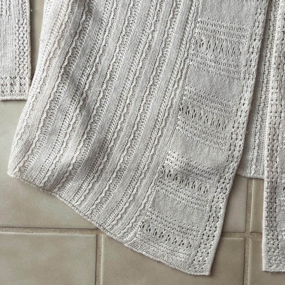 LUCKY BRAND Elegant Cream Women's Knit Cardigan - Picture 5 of 6